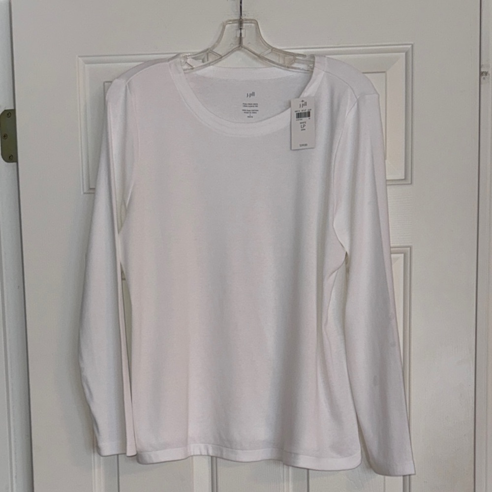 J. Jill Pima Cotton Long Sleeve Crew Tee